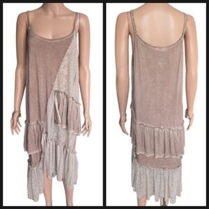 POL Ruffle Tiered Lace Detailing Dress